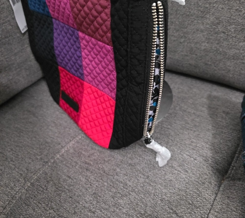 Vera Bradley Carson Mini Hobo Crossbody in Black, Pink, Purple, Blue - Picture 2 of 8